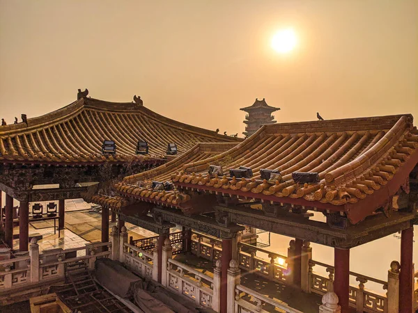 Piękny Strzał Starożytnej Chińskiej Architektury — Zdjęcie stockowe