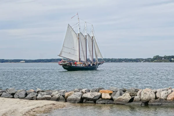 Yorktown Estados Unidos Out 2019 Fotografia Veleiro Antigo Vintage Com — Fotografia de Stock