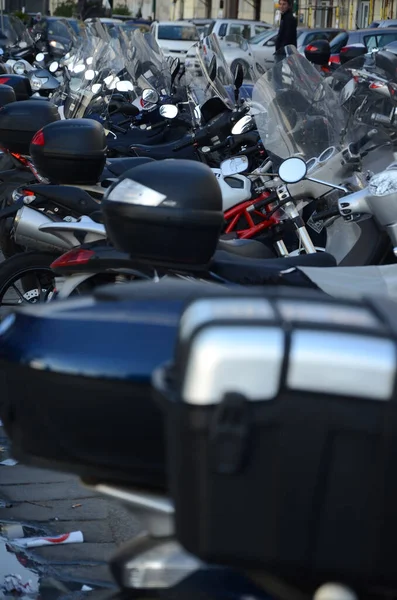 Parcheggio Moto Scooter — Foto Stock