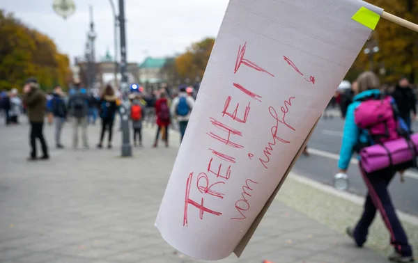 Berlinn Německo Listopadu 2020 Berlín Německo 2020 Demo Berlíně Policií — Stock fotografie