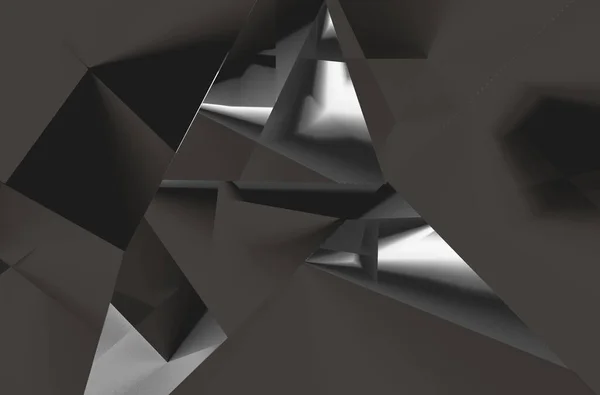 Uma Ilustração Renderização Uma Composição Com Formas Geométricas Cinzentas — Fotografia de Stock