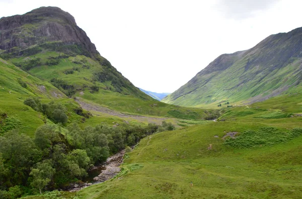 Una Hermosa Toma Del Glen Coe Las Highlands Escocia — Foto de Stock