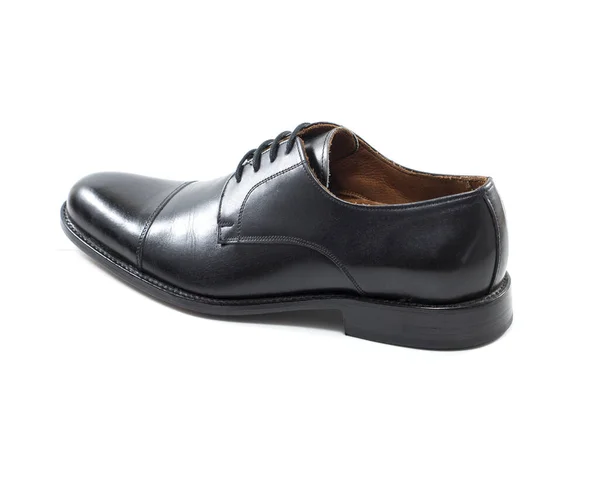 Мужские Классические Черные Туфли Изолированы Белом Фоне — стоковое фото