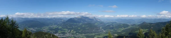Panoramatický Záběr Krásných Bavorských Alp Obklopených Mraky Zajatými Německu — Stock fotografie