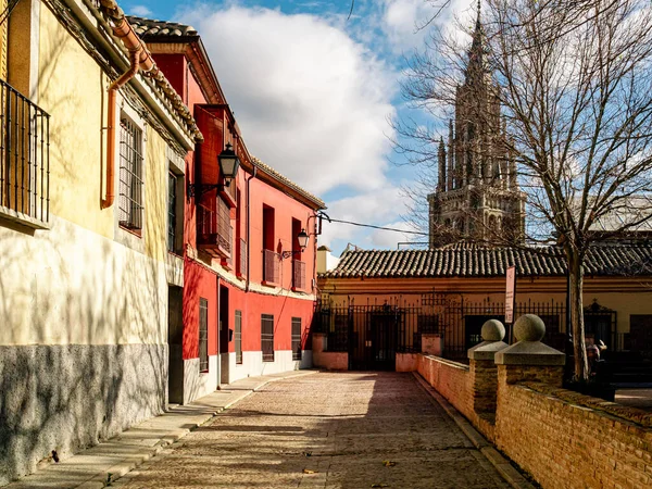 Primer Plano Las Hermosas Calles Toledo España — Foto de Stock