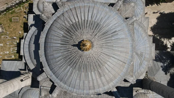 Una Toma Aérea Mezquita Islámica Musulmana Suleymaniye Estambul Turquía — Foto de Stock