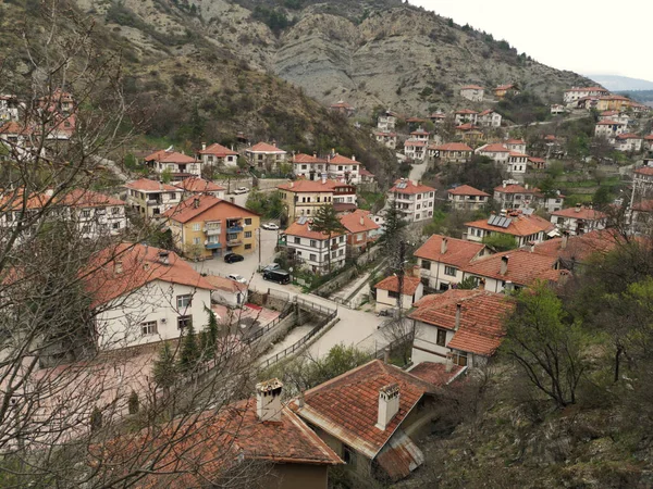 Uma Foto Tons Cinza Cidade Goynuk Turquia Capturada Durante Dia — Fotografia de Stock