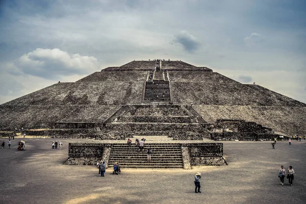 Teotihuacan Mexico 2018 December Vista Frontal Piramide Del Sol — Stock Fotó