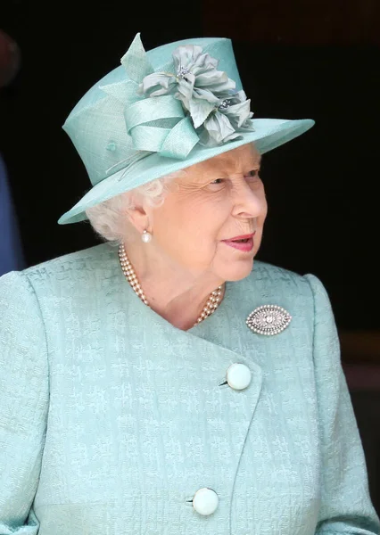 Londen Verenigd Koninkrijk Mei 2019 Koningin Komt Bezoek Bij Een — Stockfoto