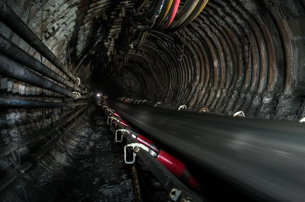 Timelapse Shot Underground Train Track — Stock Photo, Image