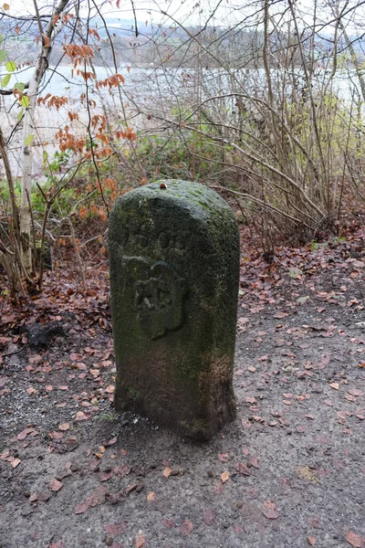 Vertical Shot Old Border Stone Switzerland — Stock Photo, Image