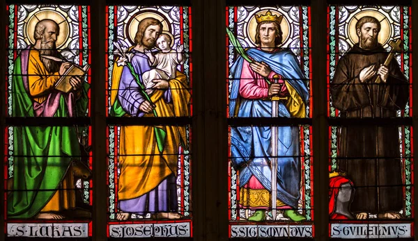 Скляне Скло Соборі Святого Луки Йосипа Сигізмунда Гілемуса — стокове фото
