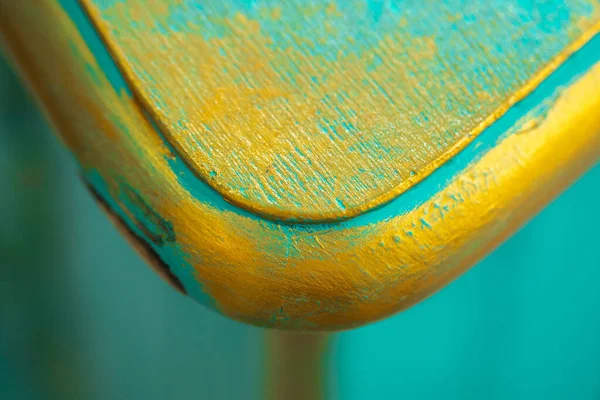 Closeup Shot Textured Wood Yellow Blue Grunge Paint Isolated Wallpaper — Stock Photo, Image