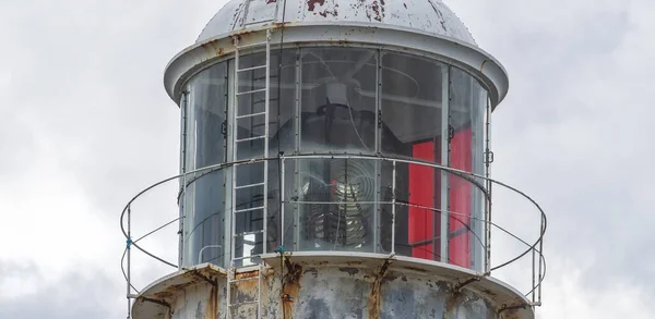 Крупный План Маяка Башня Деталь Области Лампы — стоковое фото