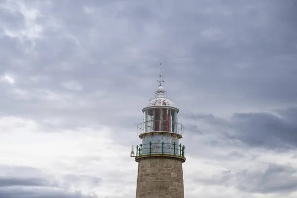 Der Leuchtturm Corrubedo Galicien Spanien Einem Stürmischen Tag — Stockfoto