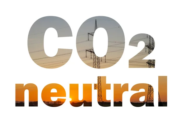 Co2 Neutral Abendhimmel Co2 Neutralitätskonzept — Stockfoto