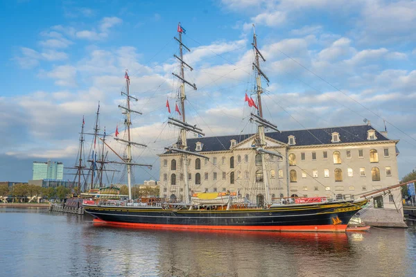 Amsterdam Netherlands Oct 2019 Vessel Docked Port Amsterdam — ストック写真