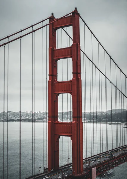 Colpo Verticale Del Golden Gate Bridge San Francisco Stati Uniti — Foto Stock