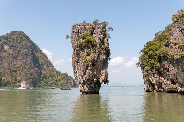 Fascynujący Widok Wyspę James Bond Zatoce Phang Nga Tajlandia — Zdjęcie stockowe