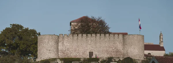 Histórico Castillo Benkovic Benkovac Croacia Día Nublado — Foto de Stock