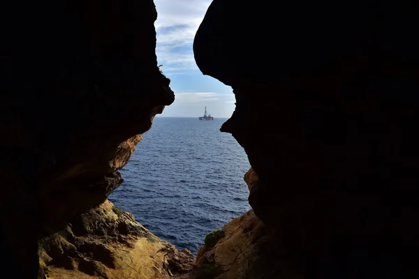 Birzebbuga Malta Januar 2016 Der Blick Von Der Meereshöhle Die — Stockfoto