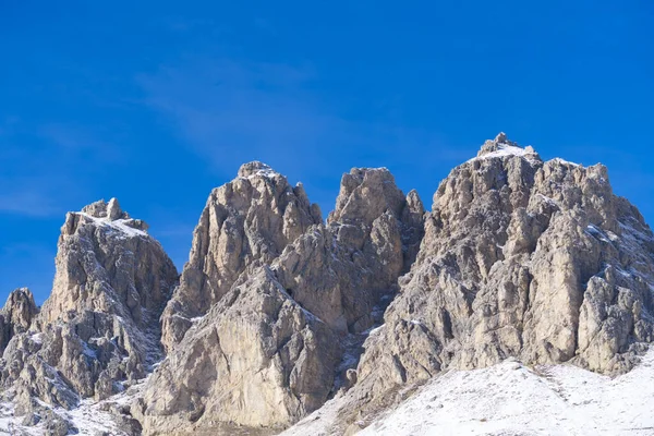 Uma Bela Foto Rochas Montanha Corvara Sul Tirol Norte Itália — Fotografia de Stock