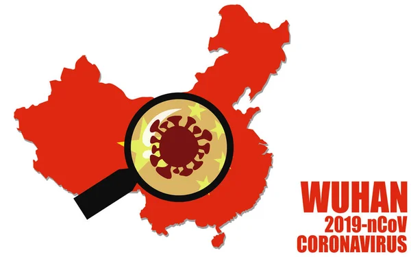 Eine Darstellung Des Wuhan Coronavirus 2019 Ncov Konzepts Ausbruch Wuhan — Stockfoto