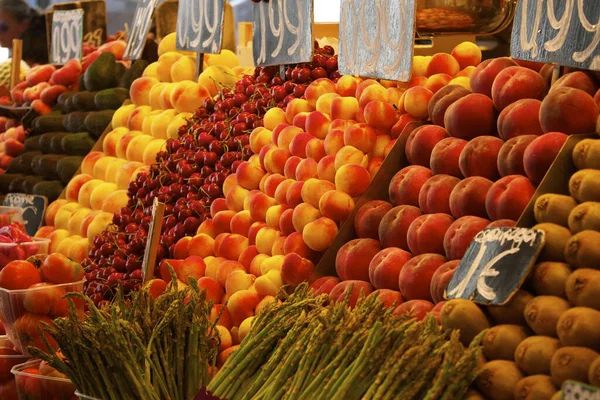 Colpo Frutta Verdura Gustosa Mercato — Foto Stock