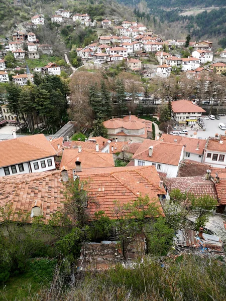 Uma Foto Tons Cinza Cidade Goynuk Turquia Capturada Durante Dia — Fotografia de Stock