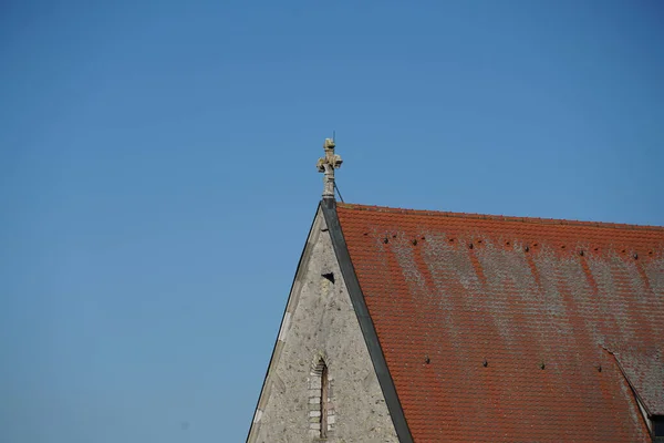 Bird Eye View Closeup Restored Old Historic Building — Stock Photo, Image