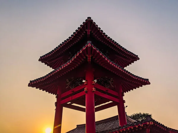 Een Prachtig Shot Van Oeroude Chinese Architectuur — Stockfoto