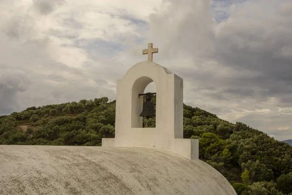 Croce Agios Alexandros Bella Chiesetta Skiathos Grecia — Foto Stock