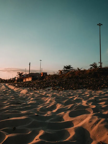 해변의 모드에서 모래의 수직적 — 스톡 사진