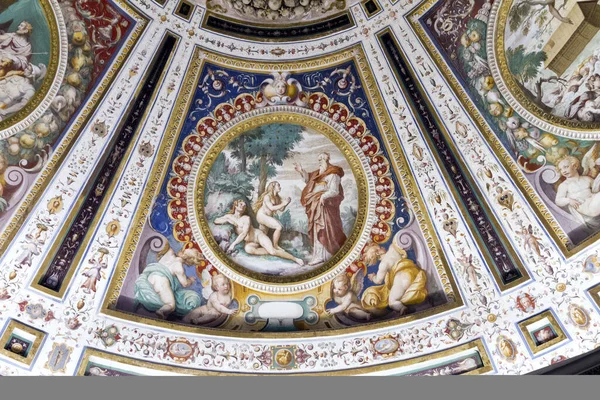 Close Das Belas Pinturas Palácio Farnese Localizado Roma Itália — Fotografia de Stock