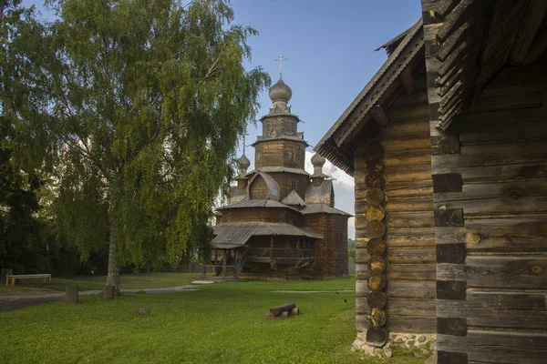 Чудовий Знімок Дерев Яної Церкви Воскресіння Суздалі Росія — стокове фото