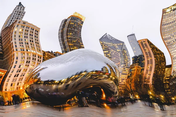 Chicago United States Nov 2015 Distorted Photo Chicago Bean — Stock Photo, Image