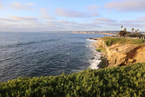 Een Betoverend Uitzicht Oceaan Vanaf Kliffen Jolla Californië — Stockfoto