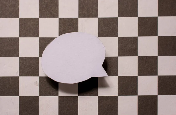 Nahaufnahme Einer Textwolke Auf Einer Schwarz Weißen Quadratischen Oberfläche — Stockfoto