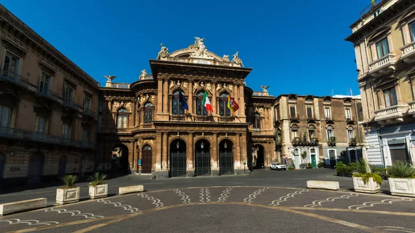 Catanie Italie Oct 2020 Théâtre Bellini Catane Des Symboles Ville — Photo