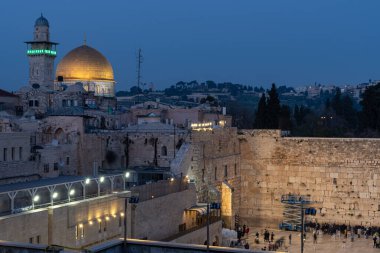 JERUSALEM, ISRAEL - Mar 10, 2020: The Western Wall in Jerusalem clipart