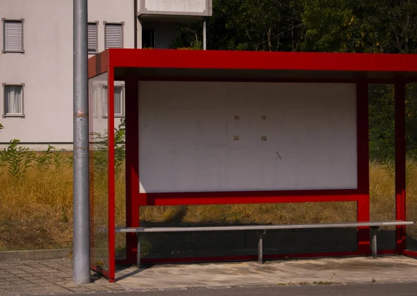 Bus Stop Large Blank Billboard — Stock Photo, Image