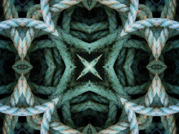 Krásné Geometrické Pozadí Kaleidoskopem Lana Šňůry Vzory Pro Tapety — Stock fotografie