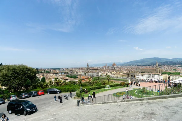 Florence Italia Jul 2017 Erinomainen Kuva Firenzen Kaupungista Piazzale Michelangelossa — kuvapankkivalokuva