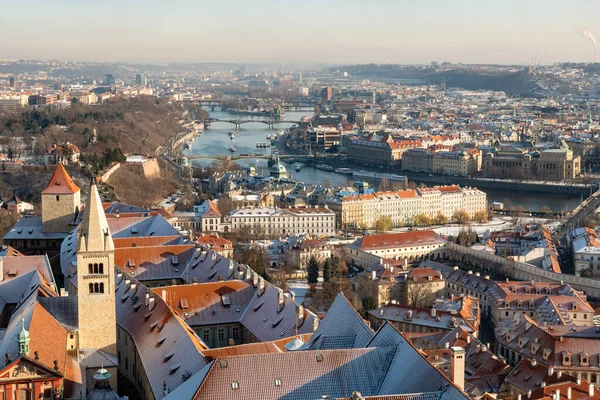 Vista Aerea Praga Repubblica Ceca Autunno — Foto Stock