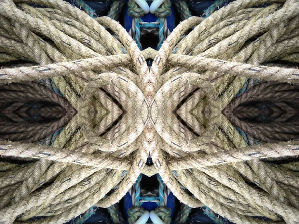 Kaleidoscope Pattern Knotted Ropes — Stock Photo, Image