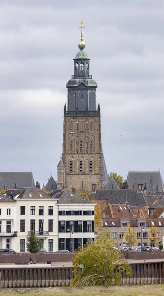 Zutphen Netherlands Nov 2020 Tower Walburgis Church Towering Dutch Medieval — Stock Photo, Image