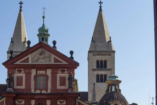 Prágai Szent György Bazilika Kupolája Csehországban — Stock Fotó