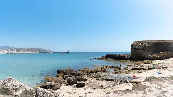 View Beach Tarifa Island Spain Clear Blue Sky — Stock Photo, Image