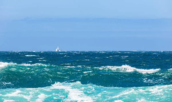 Vit Fyr Mitt Havet Kapstaden Sydafrika — Stockfoto