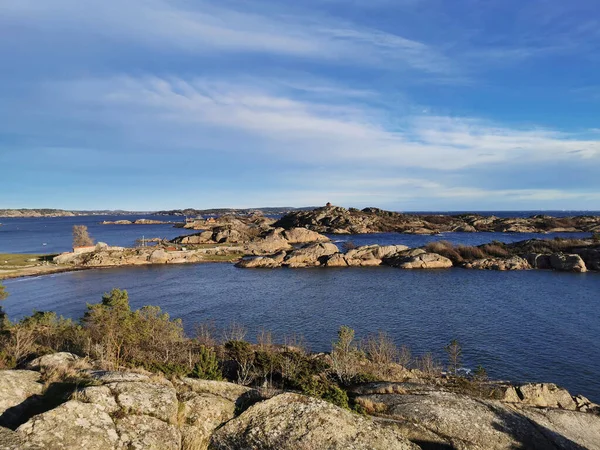 Высокоугольный Каменистый Пляж Ставерне Норвегия — стоковое фото